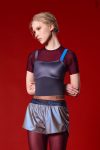 Zidans Graphite Camisole Leotard – Front View