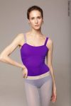 Zidans Strap Leotard Violet – Front View with Accent Strap