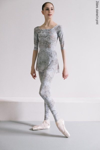 Къса балетна пола с принт Zidans Wrap Chiffon Delicate Dirt отпред