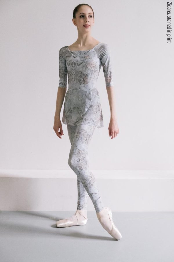 Къса балетна пола с принт Zidans Wrap Chiffon Delicate Dirt отпред